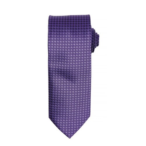 Premier Mens Puppy Tooth Formal Work Tie (Pack of 2) - Purple