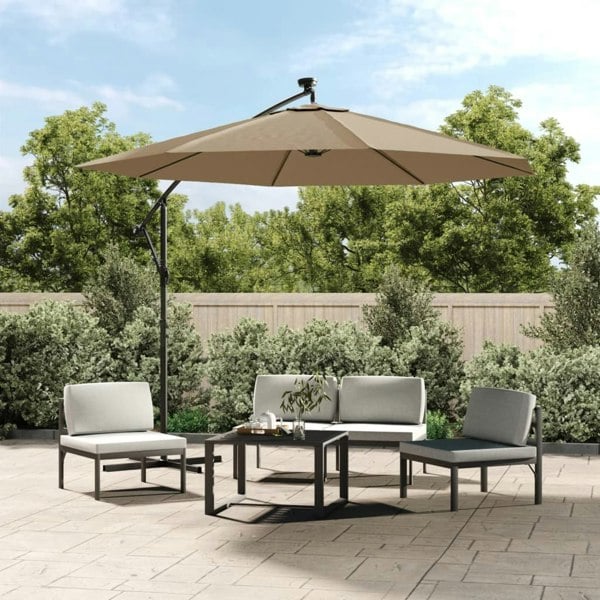 Berkfield Replacement Fabric for Cantilever Umbrella Taupe 300 cm