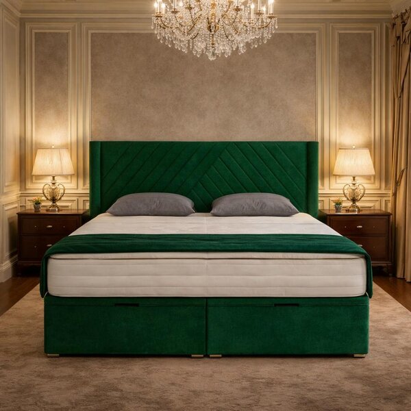 Great British Beds Belfast Winged Divan Ottoman Bed