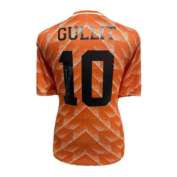 Unbranded Ruud Gullit signed Holland retro home shirt — Unframed