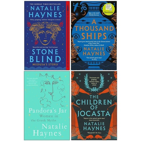 Natalie Haynes 4 Book Set Stone Blind, A Thousand Ships, Pandora's Jar, The Children of Jocasta