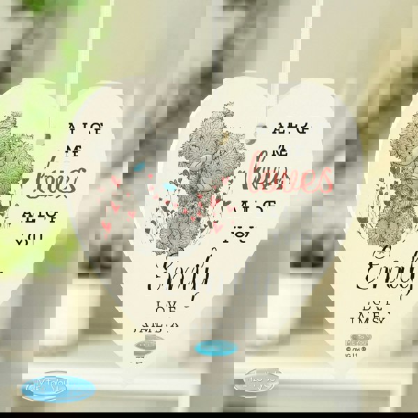 Personalised Memento Company Personalised Me to You Valentine Wooden Heart Decoration