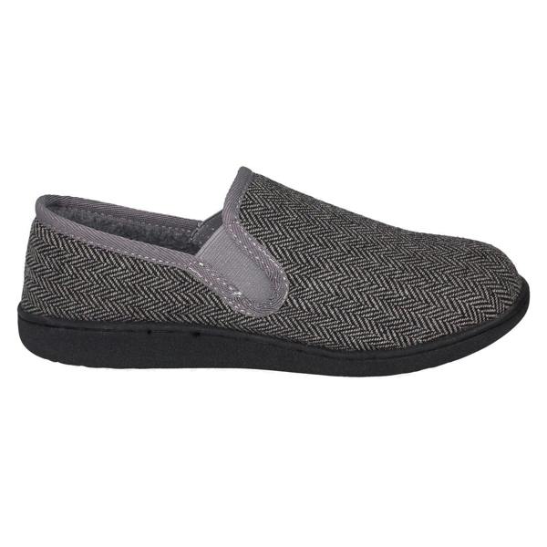 Clarks Mens Clarks Textile Slip On Twin Gusset Slippers King Ease