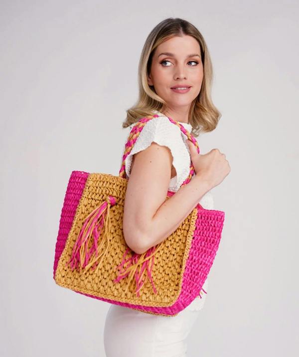 Pia Rossini Cannes - Straw Tote Bag