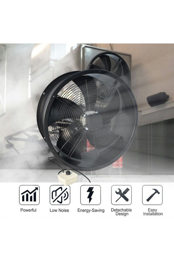 Living and Home Ventilation Wall-Mounted Exhaust Axial Fan 24-inch