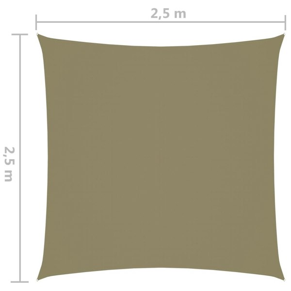 Berkfield Sunshade Sail Oxford Fabric Square 2.5x2.5 m Beige
