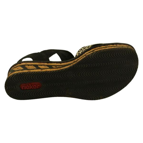 Rieker Ladies Rieker Buckle Detailed Wedge Sandal 68176