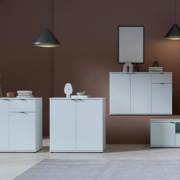 Furniture To Go Ganymede 2 Door Cupboard in Light Grey
