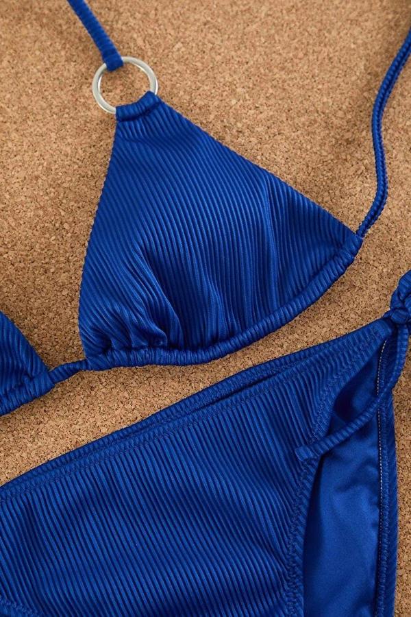 WOVCOR Triangle Padded Regular Waist Bikini Set with Accessories