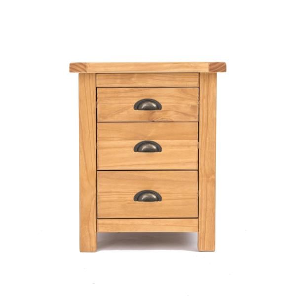 Lugo 3 Drawer Bedside Table