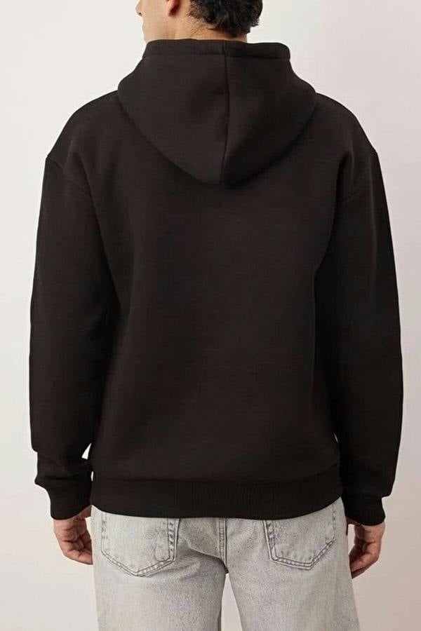 WOVCOR Oversize Embroidered Thick Fleece Men's Sweatshirt