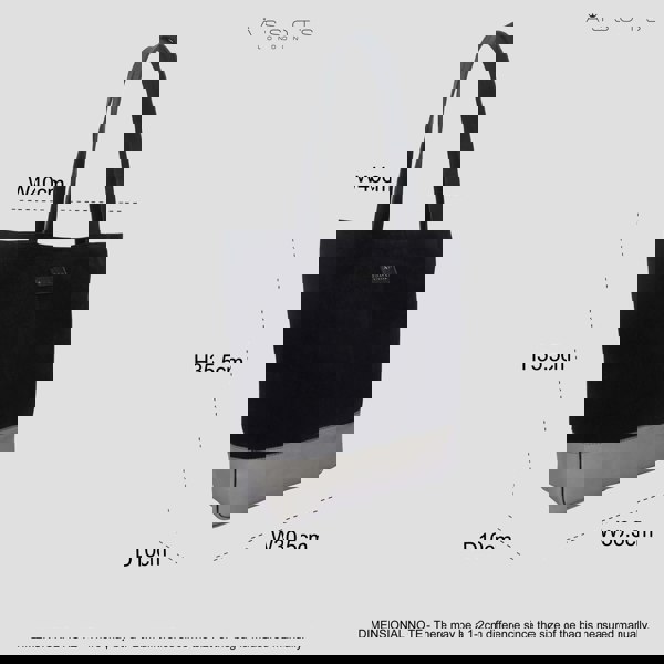 Assots London 'PAIGE' Black Real Leather + Pewter Metallic Leather Tote Bag