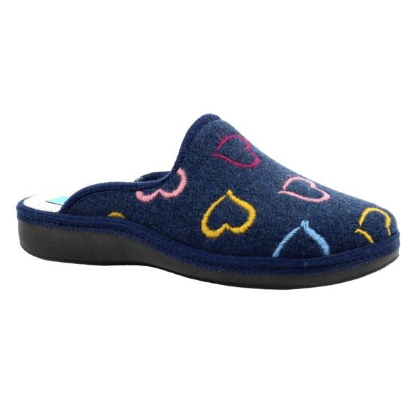 Lunar Womens/Ladies Love Mule Slippers - Navy - 