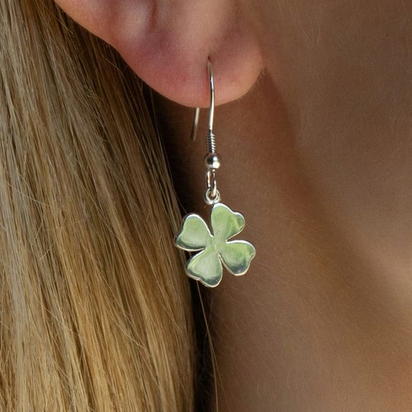 Mylee London Sterling Silver Four Leaf Clover Earrings