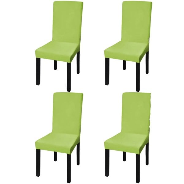Berkfield Straight Stretchable Chair Cover 4 pcs Green
