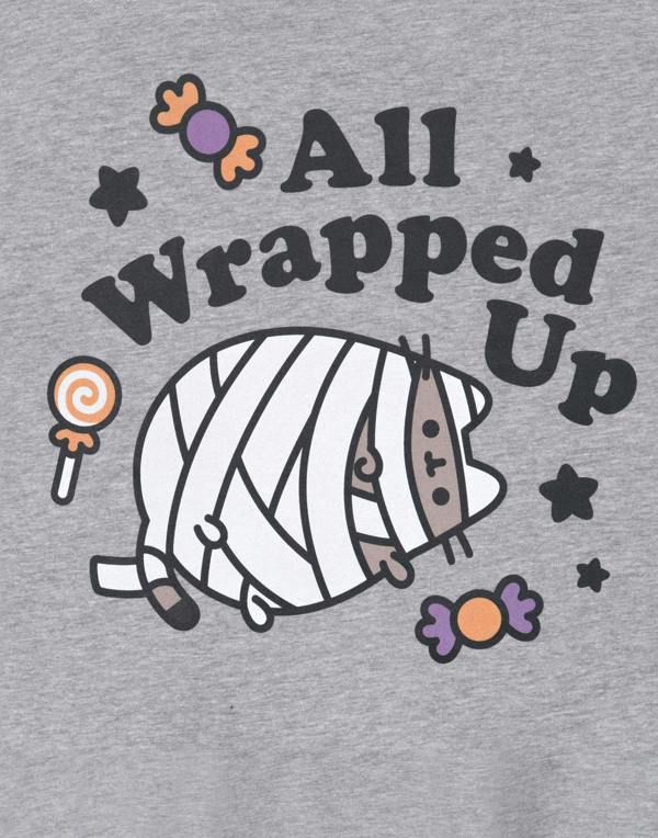 Pusheen Womens Grey Halloween Short Sleeved T-Shirt