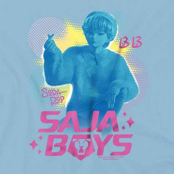 K-Pop Demon Hunters Childrens/Kids Saja Boys Soda Pop Baby T-Shirt - Light Blue