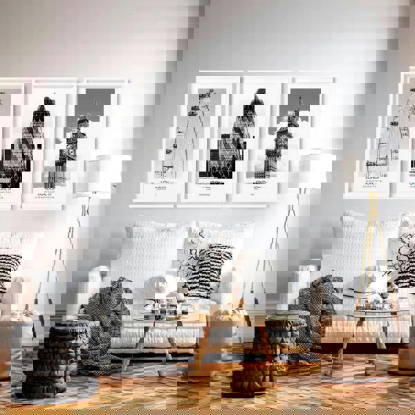 Wall pictures for living room ideas | set of 3 London wall art prints