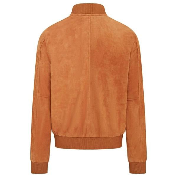 Infinity Leather Mens Soft Goat Suede MA-1 Varsity Bomber Jacket  - Dalian