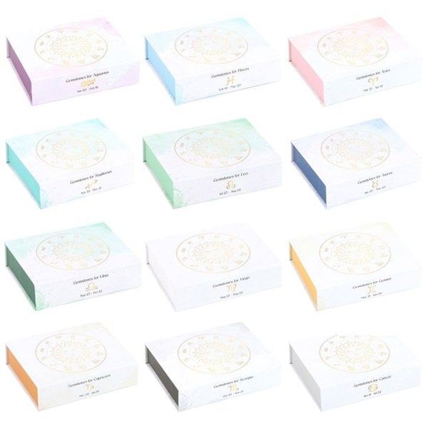 Serano Set of 12 Zodiac Crystal Tumblestone Sets
