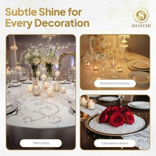 Shatchi 4.5mm Acrylic Confetti Diamonds Table Scatter Pack for Weddings, Parties and Seasonal Displays
