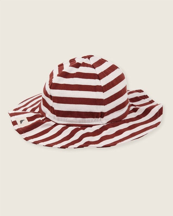 Red Horizontal Stripe Print Sun Hat - image 2