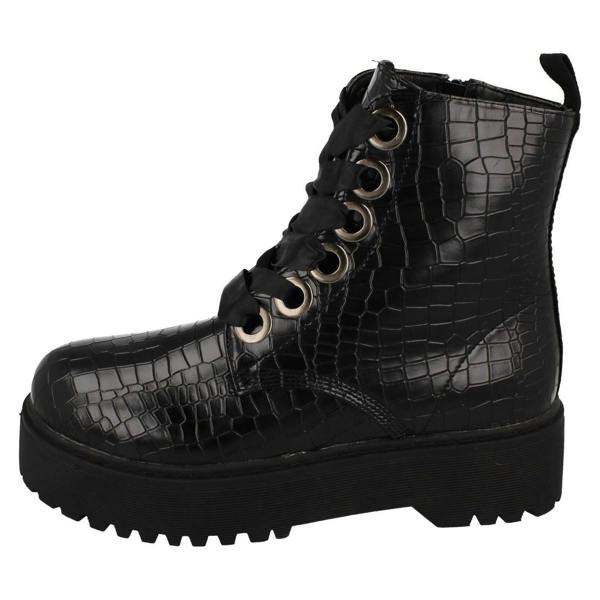 Spot On Ladies Spot On Platform Ankle Boots F51044