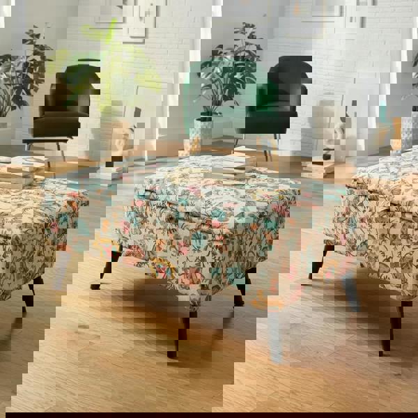 Modern upholstered bench with deep storage and hinged lid