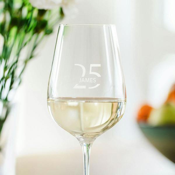 Personalised Name And Year Wine Glass - alternative angle