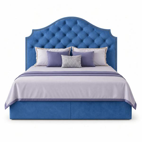 Great British Beds Dundee Divan Bed - Blue Plush