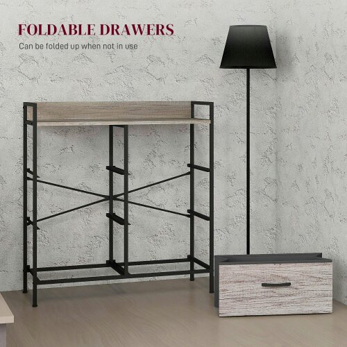 Wyld Haus Ferris Fabric And Wood Grey Wood Effect 6 Drawer Rustic Storage Chest