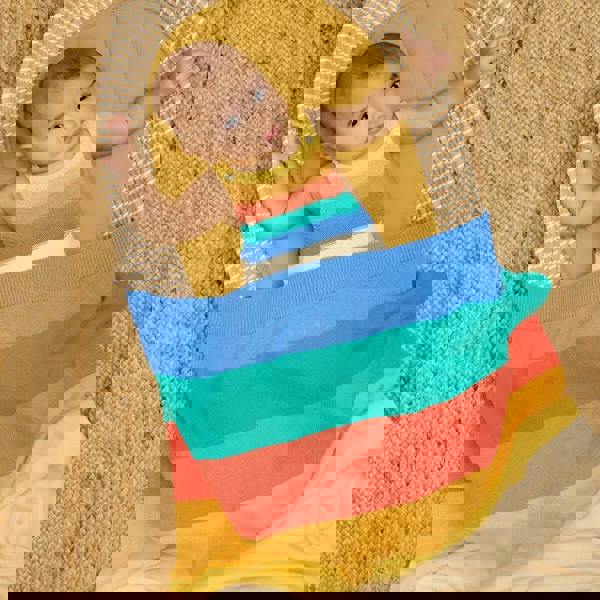 The Bonnie Mob Bubble - Rainbow Stripe Knit Romper