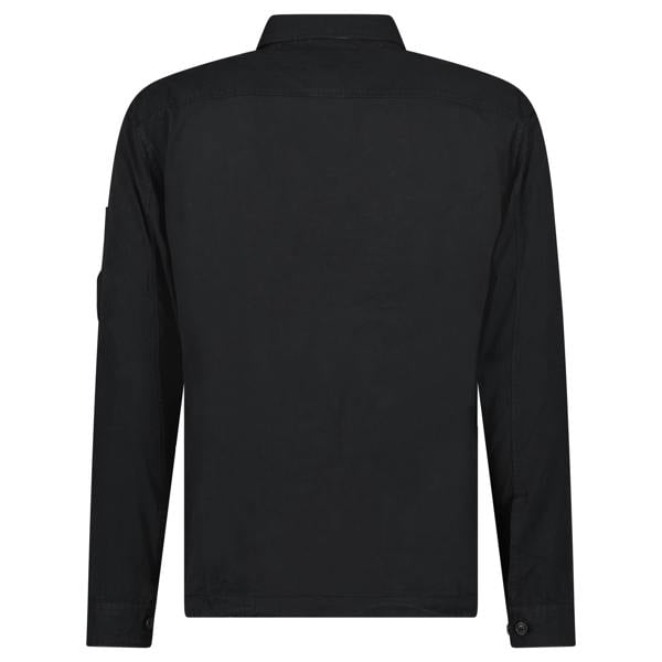 CP Company Organic Gabardine Lens Overshirt Black - chancefashionco
