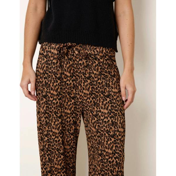 Blue Vanilla Leopard Print Wide Leg Trousers
