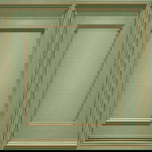 World Of Wallpaper Forbidden Fruit Panel Wallpaper - Sage Green/Gold - 