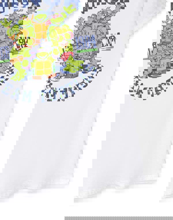 Teenage Mutant Ninja Turtles Mens White Collegiate 1984 Short Sleeved T-Shirt