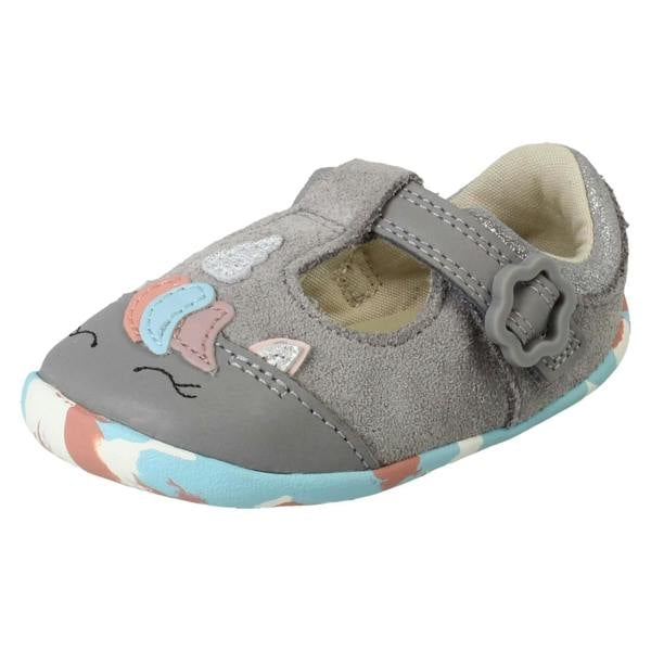 Clarks Girls Clarks Pre Walking T-Bar Shoes Roamer Myth