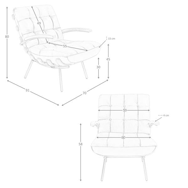 Angel Cerdá Brown leather and ash armchair 5153