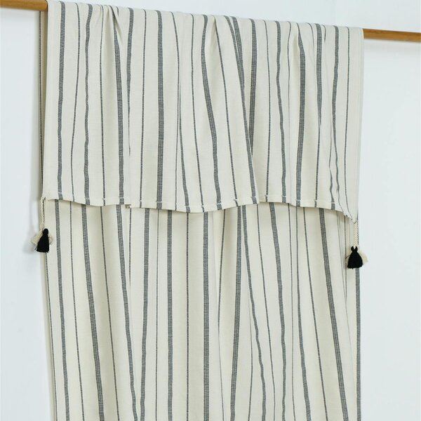 Cotton and Olive Tessa Cotton Tasselled Throw Blanket, Off-White | SECONDS