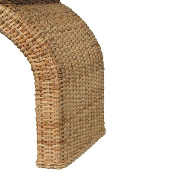 Artisan Furniture Solid Wood Rattan Weave Boucle Bench