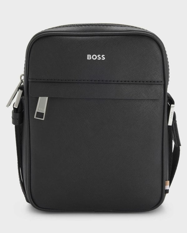 BOSS Orange Mens Zair_NS zip Mens Bag 50483566 - Black 001 - CHO - Designer Mens Bags