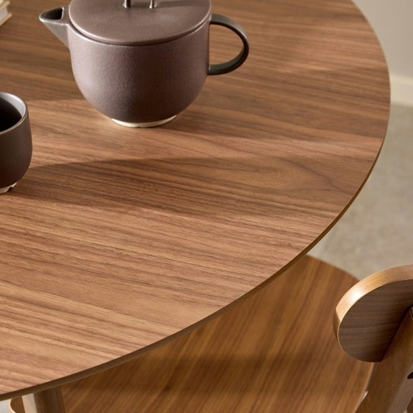 Furniture To Go Roxby Round Dining Table in Walnut 105x76cm