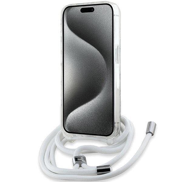 Karl Lagerfeld Crossbody IML Karl Head with MagSafe Case for iPhone 15 Pro 6.1" Clear - KLHMP15LHCKHNT