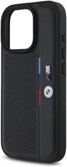 BMW M Perforated Tricolor Detail Line Case for iPhone 16 Pro Max 6.9" Black - BMHCP16X23PUPVK