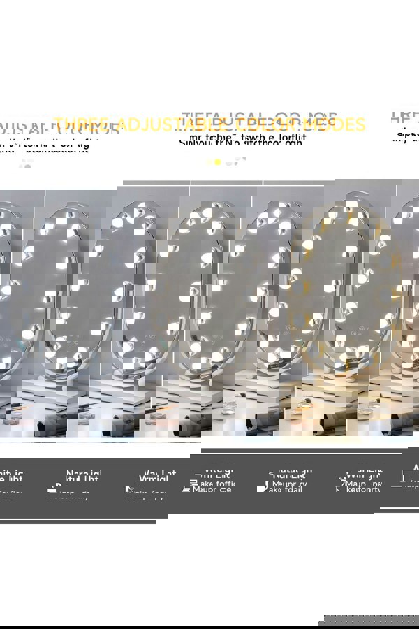 Living and Home 3 Lighting Modes & Touch Screen Control Tabletop Mirror