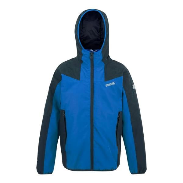 Regatta Childrens/Kids Volcanics Reflective Waterproof Jacket - Navy/Snorkel Blue