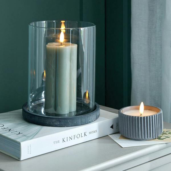 Amalfi Grey Large Hurricane Lantern