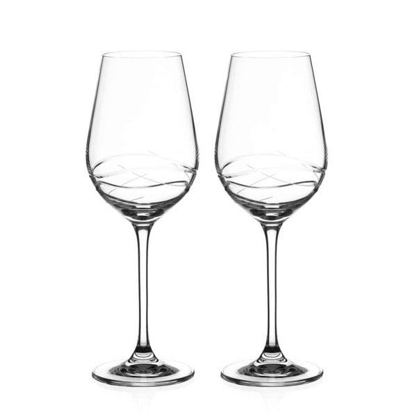 Diamante Venice Crystal White Wine Glasses - Set of 2