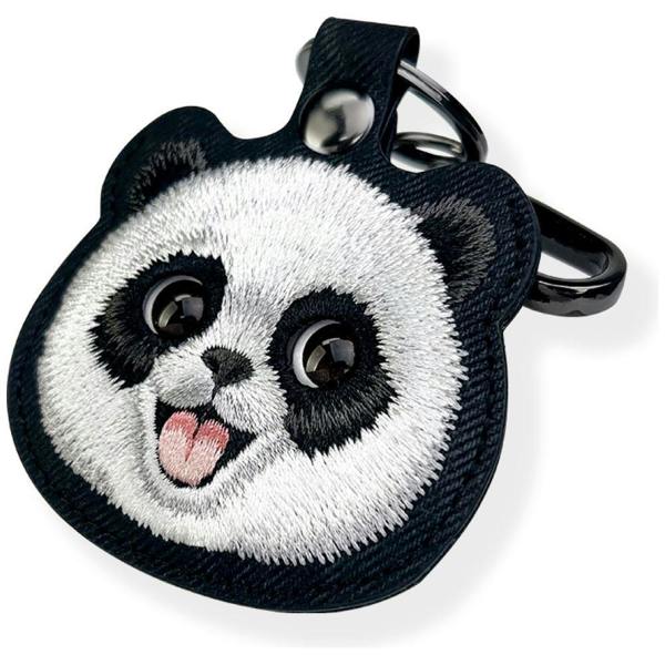 Nimmy Friends Nimmy Big Eye Cute Pet Travel Panda Face Airtag Keychain Black - N-XDY-YSK-06-A