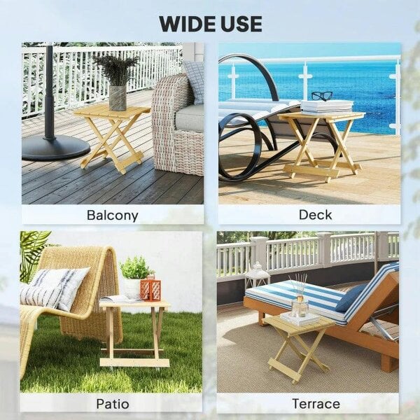 Bobobiy Wooden Foldable Outdoor Coffee Table